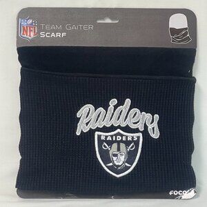 NWT Foco NFL Team Gaiter Raiders Multi Use Neck Scarf Headband Face Mask - Black